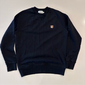 MAISON KITSUNE Black Crewneck Sweater